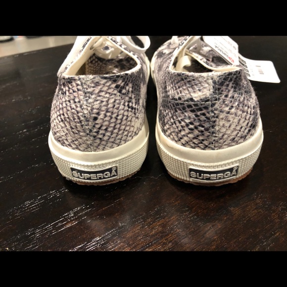 Superga snakeskin sneaker grey and white size 8 - Picture 4 of 7